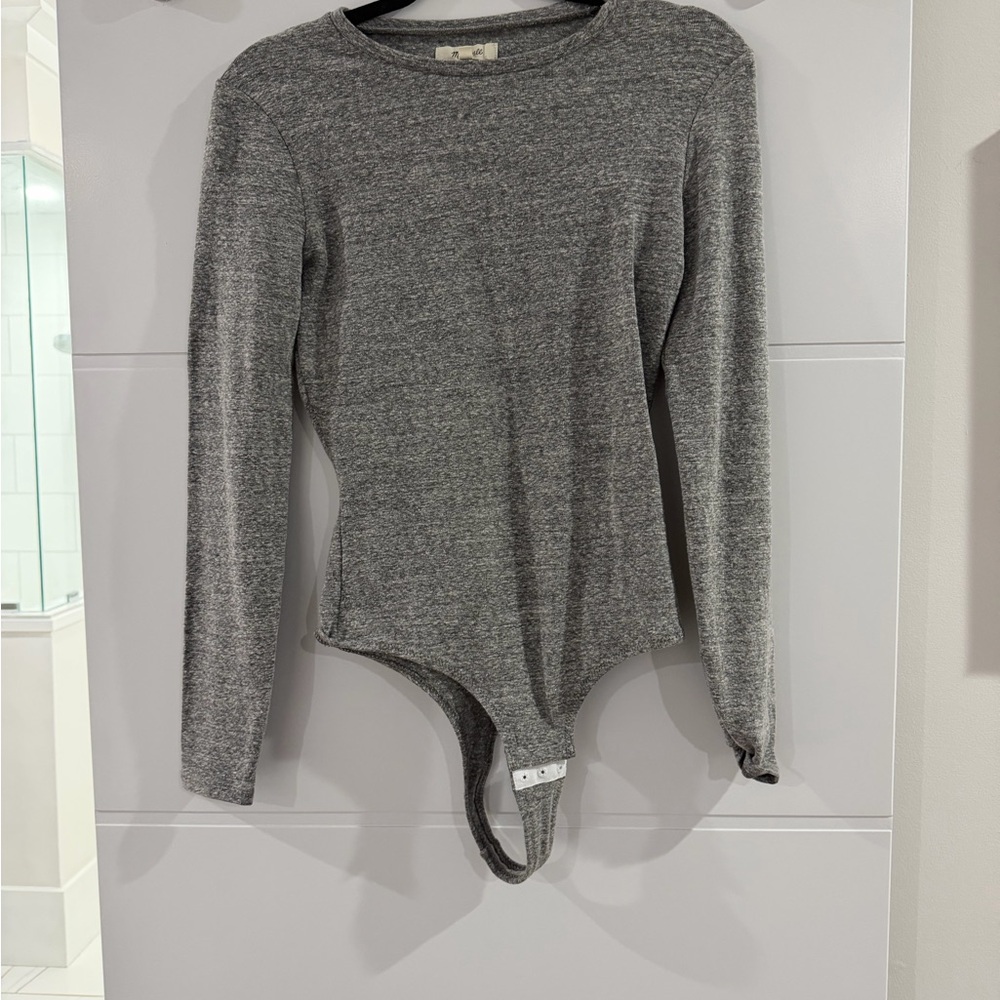 Madewell Gray Women's Sweater Bodysuit